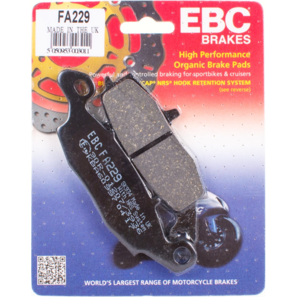 Blackstuff Organic brake pads FA229 fitting for Kawasaki VN Mean Streak 1500 VNT50PPA 2003, 72 PS, 53 kw