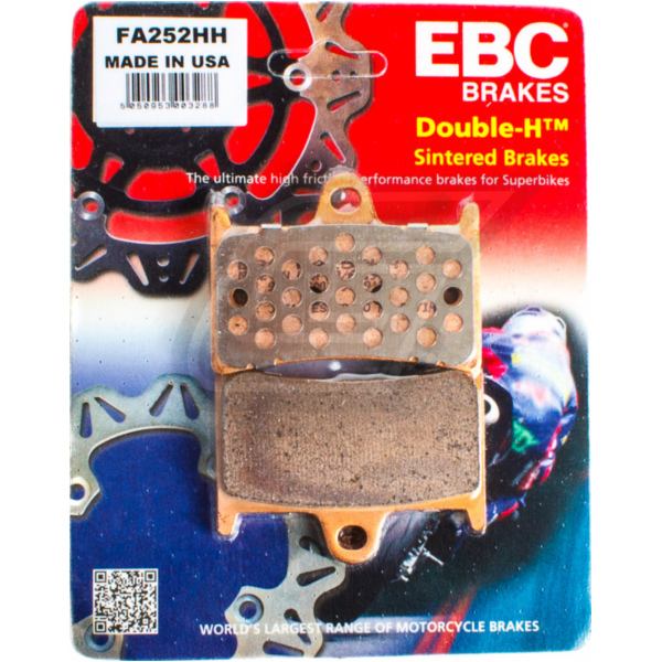 Goldstuff Sintered metal brake pads FA252HH fitting for Yamaha TZR  250 2MA 1987, 50 PS, 37 kw