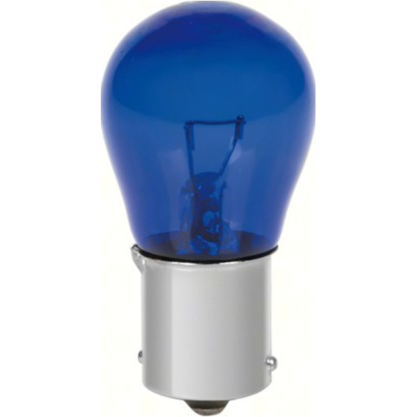Blau gefärbtes Glasss, Lampe 1 Glühfaden 21W BA15S