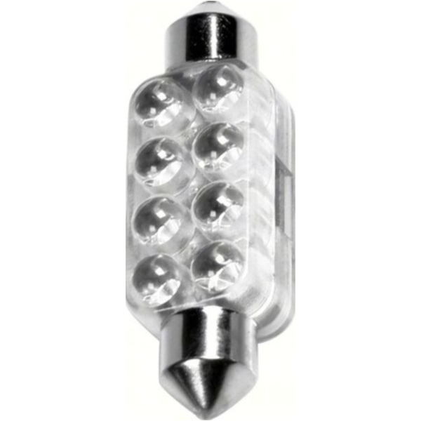 12V Festoon lamp 8 Led - 13x44 mm - SV8,5-8 - 1 pcs - D/Blister - Blue