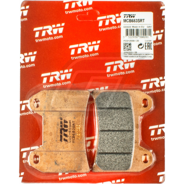 disk brake pads MCB 683 SRT fitting for Ducati Hypermotard  1100 B100AA 2008, 90 PS, 66 kw