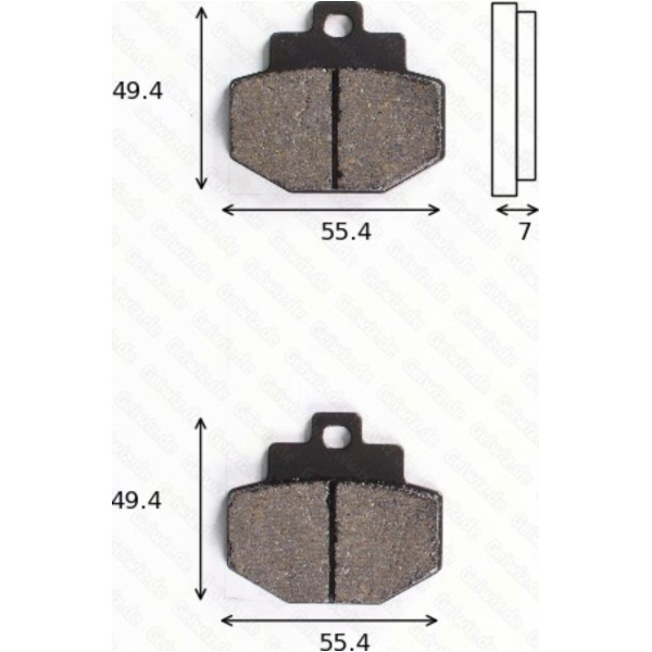 Disc brake pads MCB727SRM fitting for Gilera Runner  125 M46100 2007, 15 PS, 11 kw