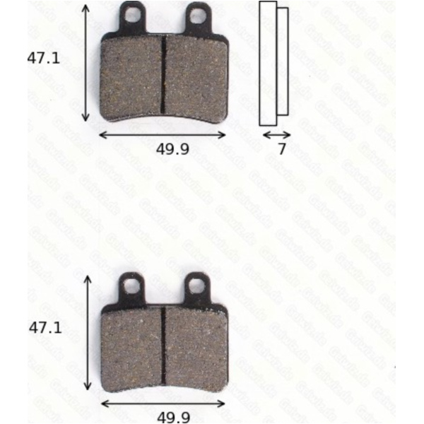 Bremsklötze Scheibenbremsbeläge MCB 735 EC mit ABE