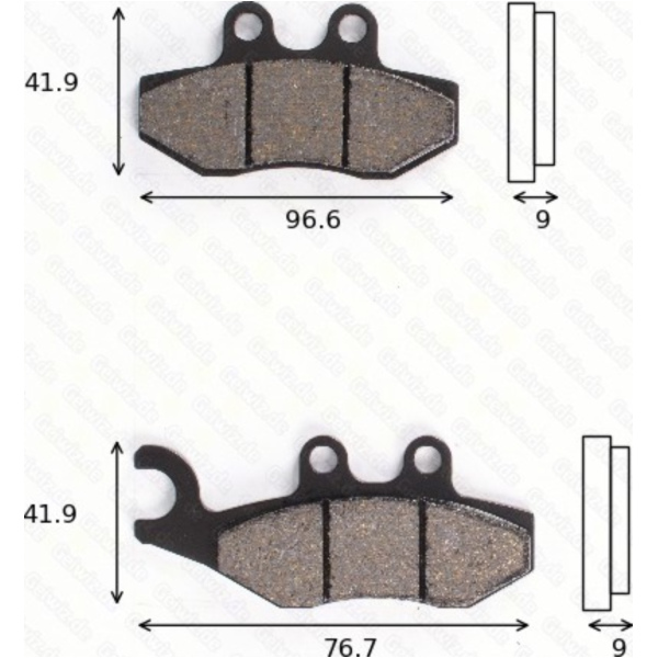 Disc brake pads MCB 744 SRM homologated fitting for Piaggio X8  200 M36200 2005, 19 PS, 13,8 kw