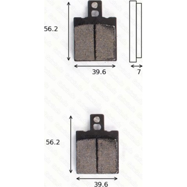 disk brake pads MCB 075 ABE approved fitting for Cagiva Mito 7-Gang 125  1991, 31 PS, 23 kw