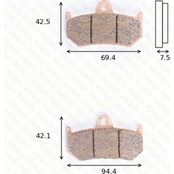 Bremsklötze Scheibenbremsbeläge MCB 797 SH mit ABE