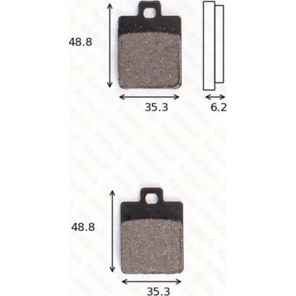 Disc brake pad MCB 827 SRM fitting for Vespa LX  125 M44100 2005, 10,3 PS, 7,6 kw