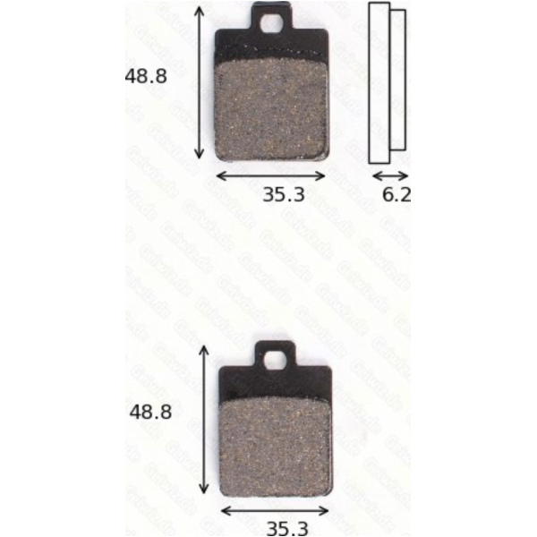 Bremsklötze Scheibenbremsbeläge MCB 827 mit ABE passend für Vespa LX  125 M44100 2007, 10,3 PS, 7,6 kw