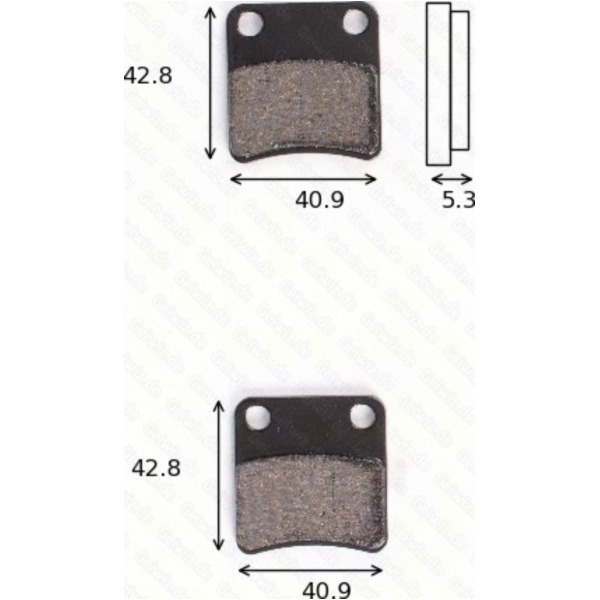 Bremsklötze Scheibenbremsbeläge MCB 832 P mit ABE Parkbremsbeläge passend für Piaggio MP3  125 M47300 2007, 15 PS, 11 kw