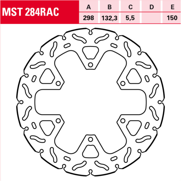 brake disc MST 284 RAC