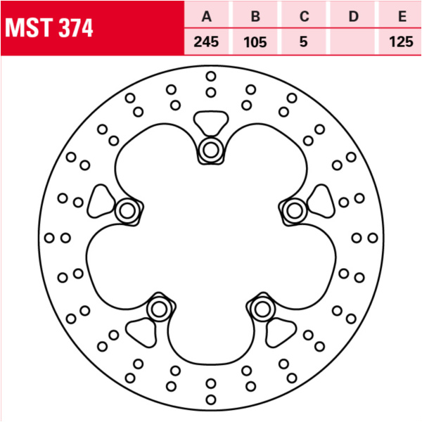 Bremsscheibe starr MST 374