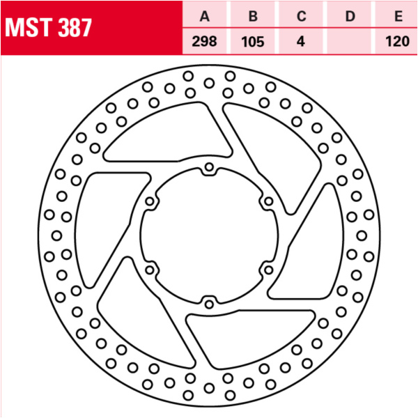 MST 387 Bremsscheibe starr
