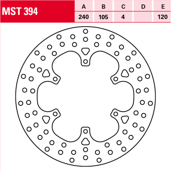 MST394 Bremsscheibe starr passend für Gilera Runner  125 M46100 2007, 15 PS, 11 kw