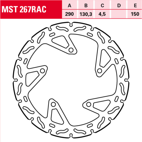 MSW267RAC brake disc, floating