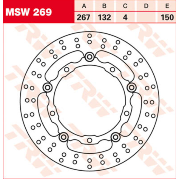 MSW269 brake disc, floating