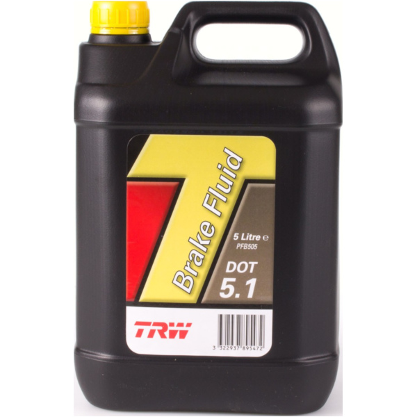 Brake Fluid DOT5.1 5L. PFB505 fitting for KTM SX  50  2008, 11 PS, 8,1 kw