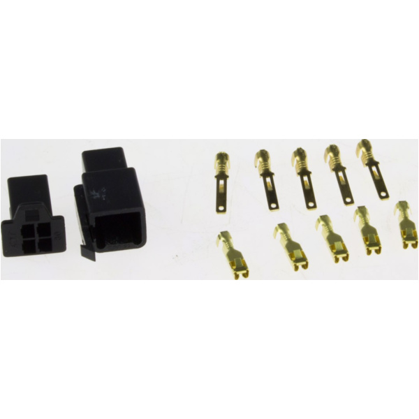 Vielfachsteckdose Vielfachstecker JP2,8 SW4 polig SCHWARZ