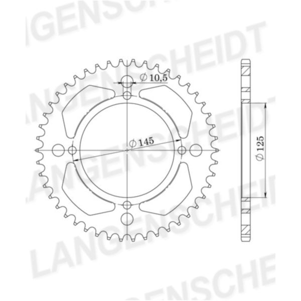 Stahl-Kettenrad Supersprox 520/40Z schwarz 12505-40