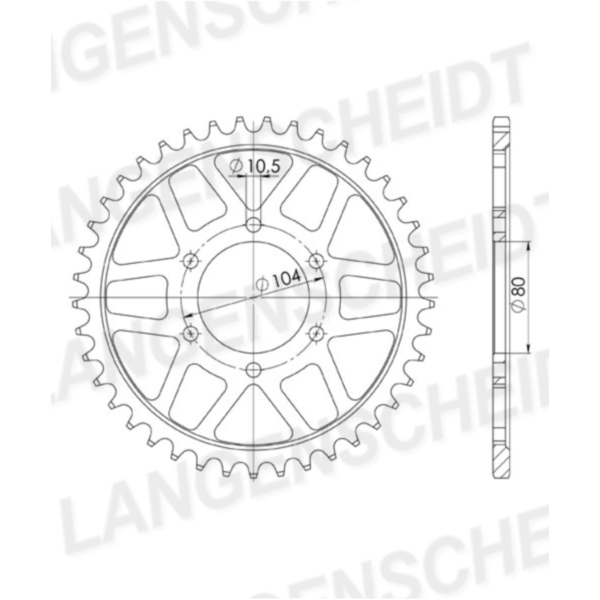 Stahl-Kettenrad Supersprox 630/32Z schwarz