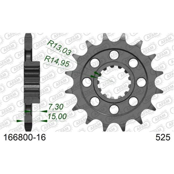 Steel Chain Wheel - Rear Sprocket AFAM 530 - 48t SILVER 1660348