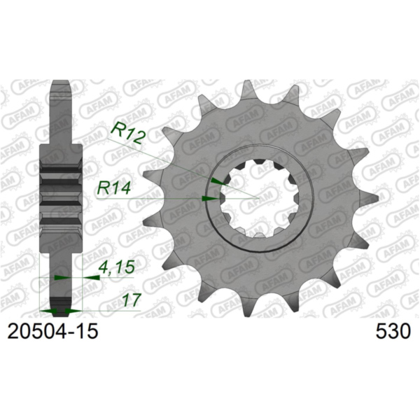 Front Sprocket AFAM 520 - 14t 20320+14