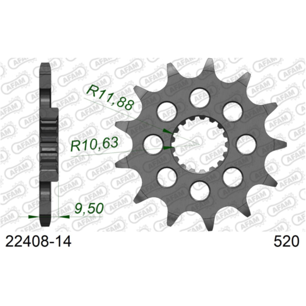 Front Sprocket AFAM 520 - 13t 2230513