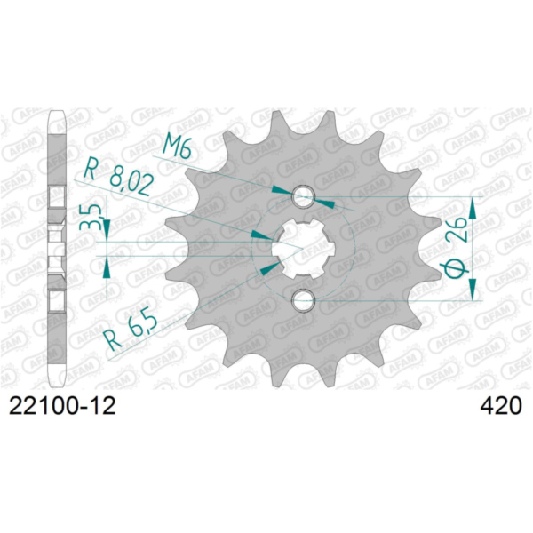 Front Sprocket AFAM 520 - 15t 2160315