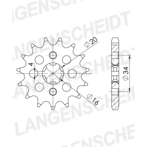 Front Sprocket Supersprox 428/16t 28200-16