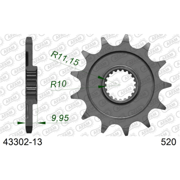 Front Sprocket AFAM 525 - 17t 3760017