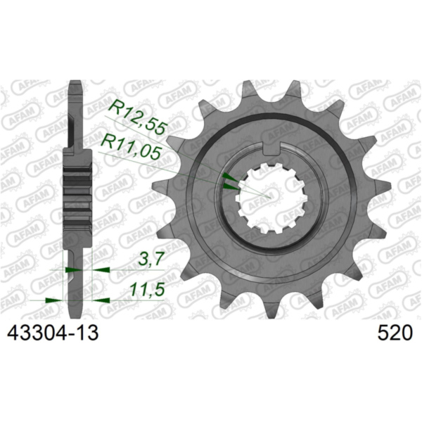 Front Sprocket AFAM 525 - 18t 3760118