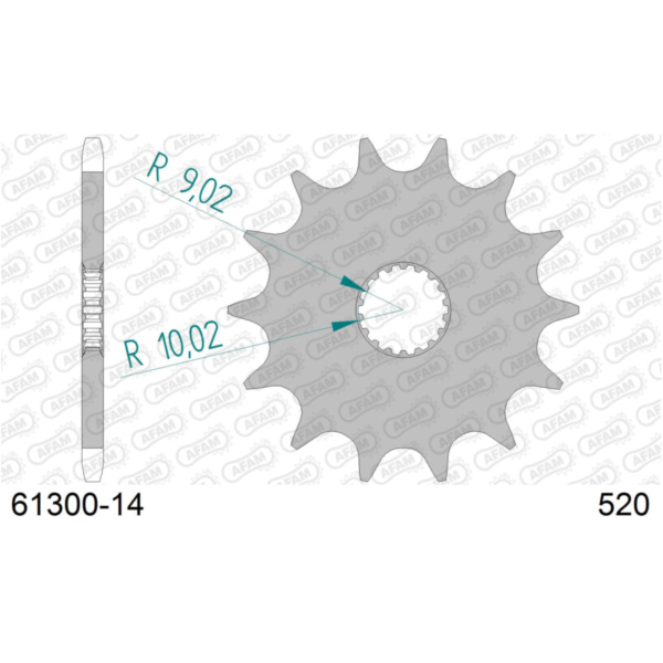 Front Sprocket AFAM 520 - 14t 6130014