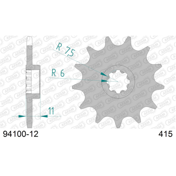 Front Sprocket AFAM 415 - 12t 9410012