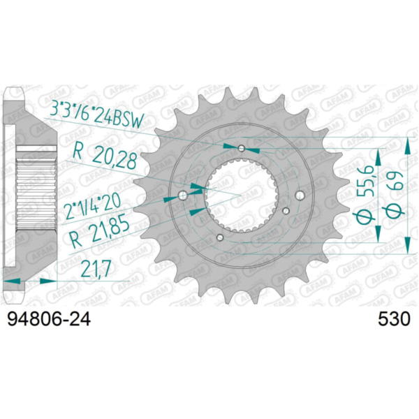 Front Sprocket AFAM 530 - 24t 9480624