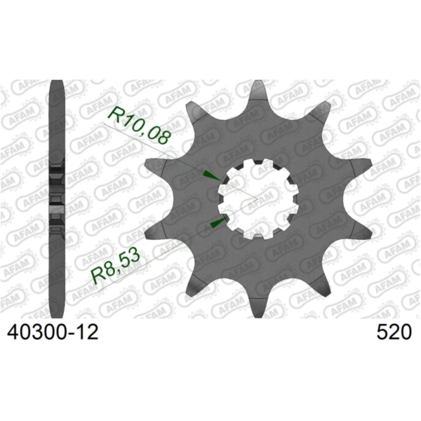 Alu-Kettenrad AFAM 520 - 45Z Gun Metal 3680145