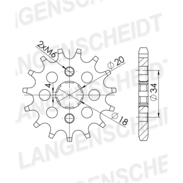 Front Sprocket Supersprox 428/15t 49103-15