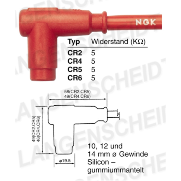 Zündkerzenkabel NGK CR2