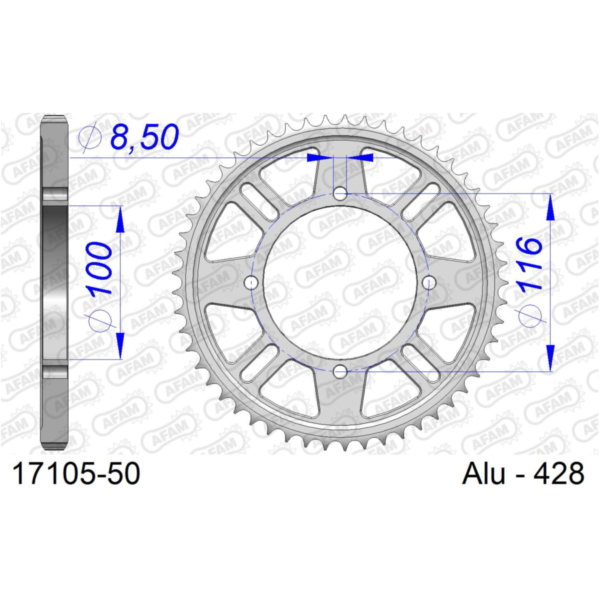 Front Sprocket AFAM 525 - 16t 16680016