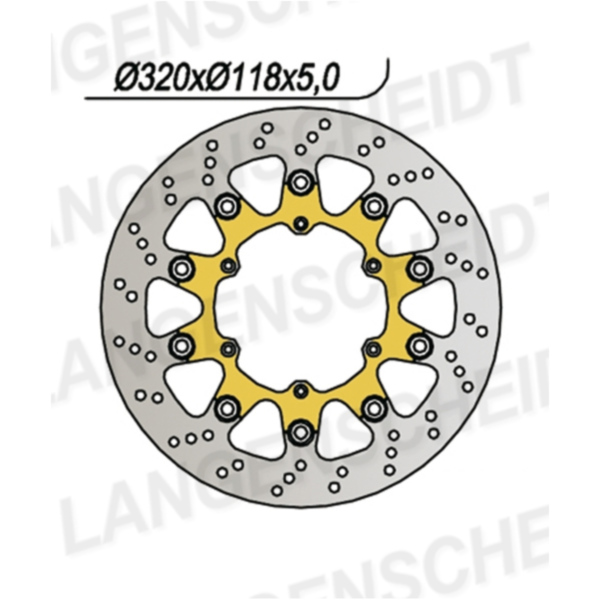 Bremsscheibe NG 0723 320 mm, schwimmend gelagert (FLD)