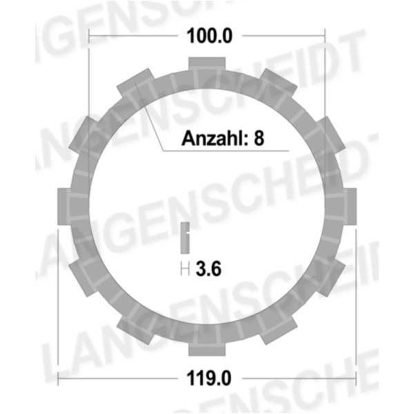 Kupplungslamellen Reiblamelle FCC für: Honda 22201-KY1-000