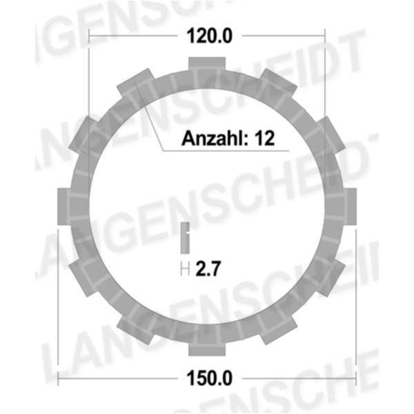 Kupplungslamellen Reiblamelle FCC für: Honda 22201-415-306