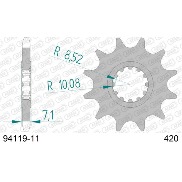 Front Sprocket AFAM 420 - 11t 9411911