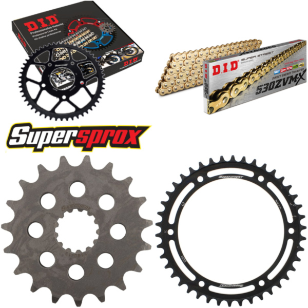 Kettensatz Stahl für: TRIUMPH Daytona 955 I [6 x Ø8.5] 02-0 19-42-106 DID530ZVM-X(G&G) Niet