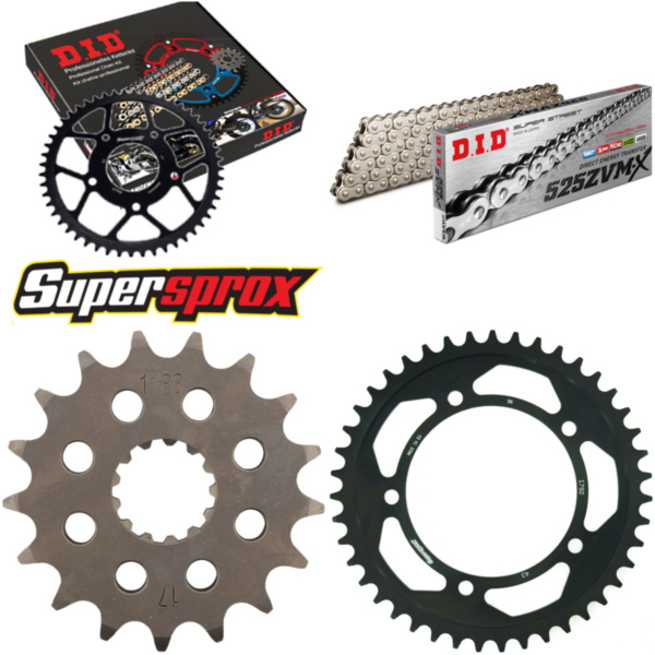 Chain Kit - Steel - for: TRIUMPH T100 Bonneville 800 01-03 17-43-104 DID525ZVM-X(S&S) rivet fitting for Triumph Bonneville T100 Centennial 800 908MD 2002, 34 PS, 25 kw