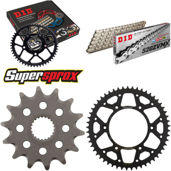 Kettensatz Stahl HM/für: HONDA CRE250 X Enduro 04-06/CRF250 14-53-116 DID520ZVM-X(S&S) Niet