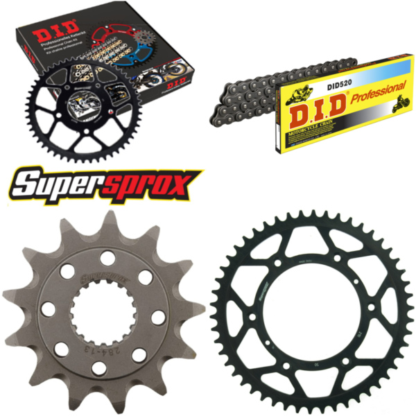 Kettensatz Stahl für: HONDA CRF450 R 02-03 13-50-114 DID520 Clip