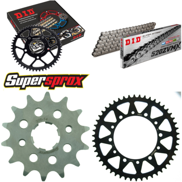 Chain Kit - Steel - for: HONDA XR600 R 88-90 14-50-112 DID520ZVM-X rivet