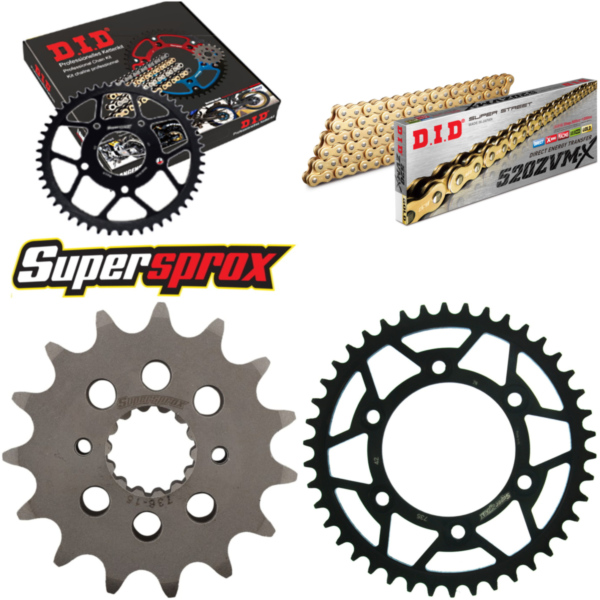 Chain Kit - Steel - for: DUCATI 695 Monster 07-07 15-42-106 DID520ZVM-X(G&G) rivet