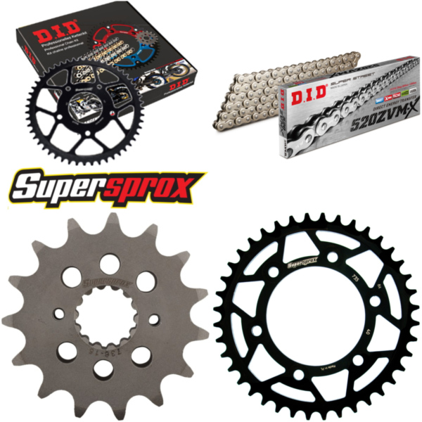 Chain Kit - Steel - for: DUCATI 750 Sport 00-01 15-40-098 DID520ZVM-X(S&S) rivet