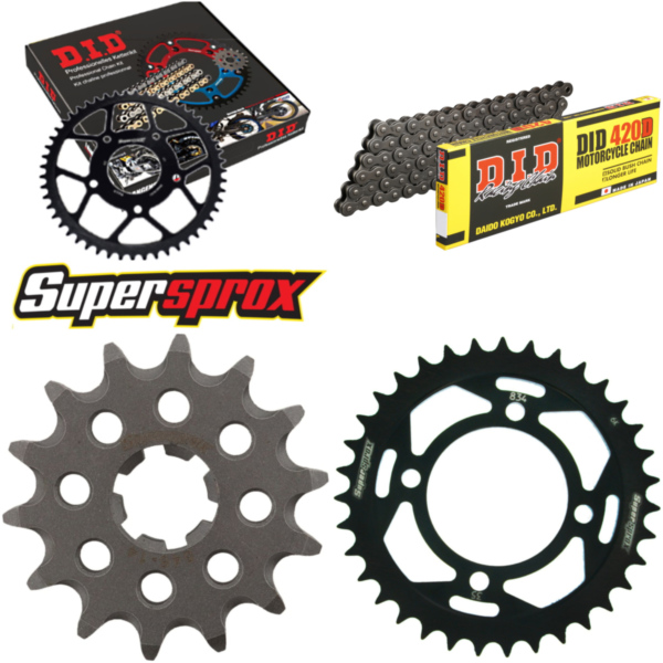 Chain Kit - Steel - for: YAMAHA TT-R110 E 08-15 14-35-090 DID420D Clip