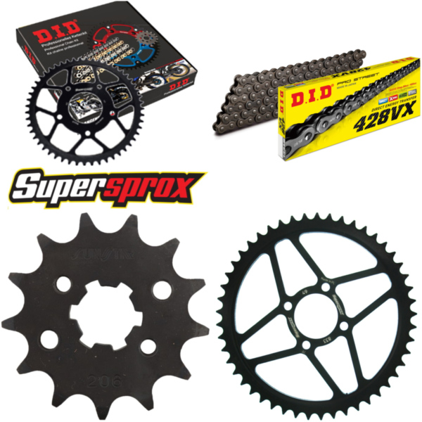 Chain Kit - Steel - for: YAMAHA TT125 R 17``/14`` 00-01 13-49-116 DID428VX endless